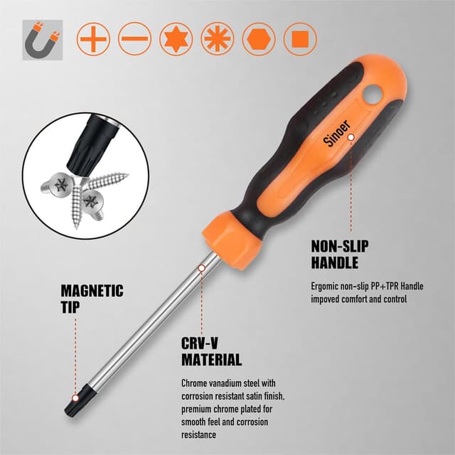 Detalle de Sinoer Set cacciaviti magnetici 70 pezzi