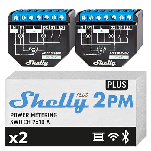 Imagen de Shelly Plus 2PM Interruptor inteligente 2 canales 16A 🏠 en OfertitasTOP