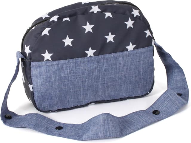 Detalle de Wickeltasche Bayer Chic 2000 „Sternchen“ navy (853-51) für Puppen mit abwaschbarer Wickelunterlage