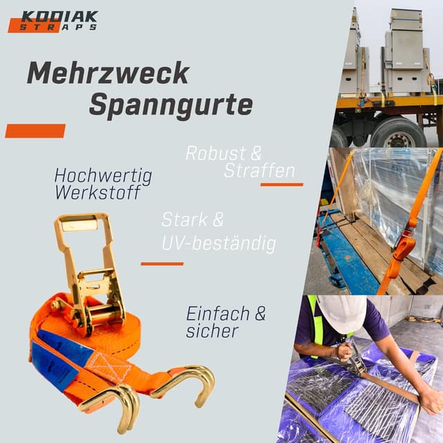 Detalle 2 de KODIAK STRAPS Spanngurte 27 mm, 6 m