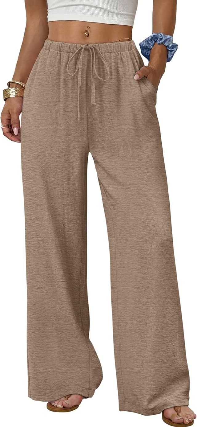 Thumbnail 6 de Sampeel Women’s Wide-Leg Drawstring Palazzo Pants with Pockets