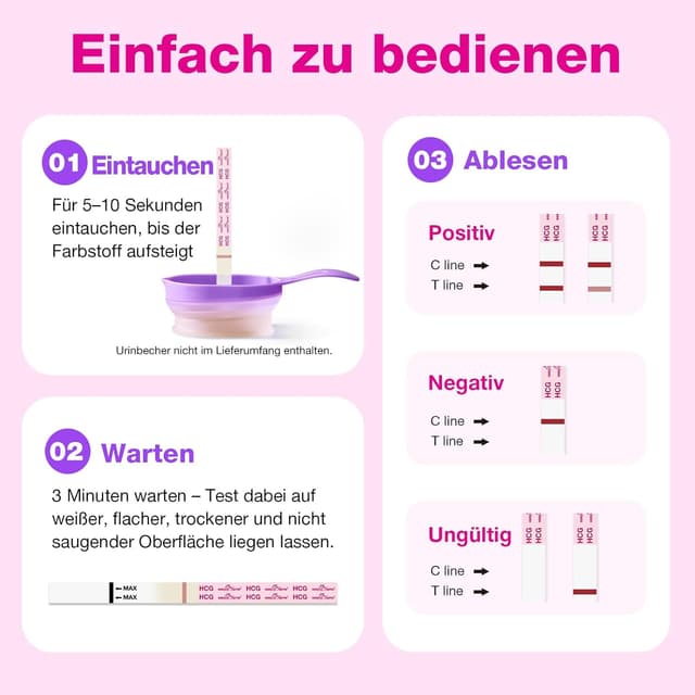 Thumbnail 1 de Easy@Home 60 x Schwangerschaftstest 10 mIU/ml