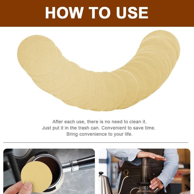 Thumbnail 5 de HOTUT Filtros de Café Redondos 58mm, 400 Pcs