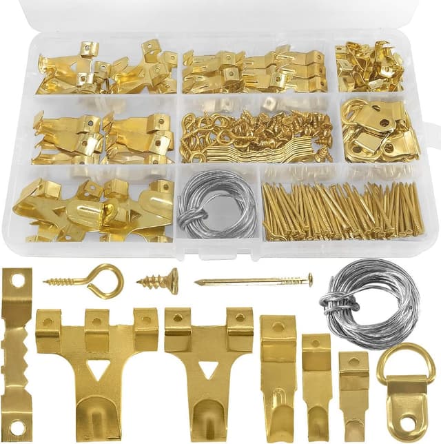 Imagen de 250pcs Picture Hooks Hanging Kit with D‑rings en OfertitasTOP