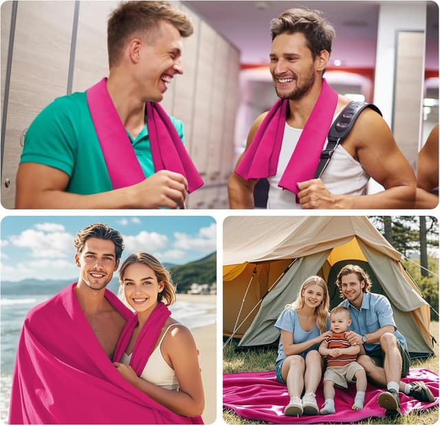 Detalle de Mikrofaser Handtücher 3er Set 160×80 cm