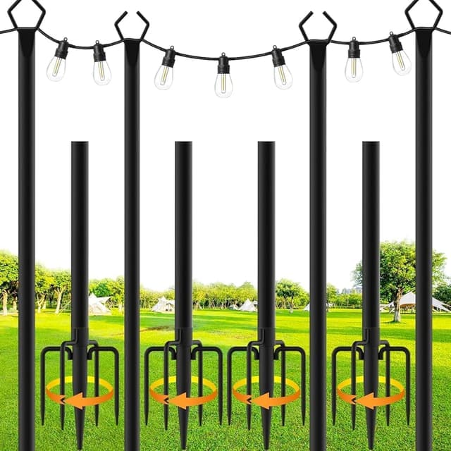 Detalle de HoldOneLight 4 Pack string light poles