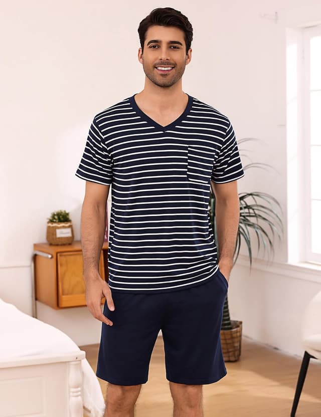 Detalle 2 de Litherday Pyjama homme rayures coton, S à 3XL