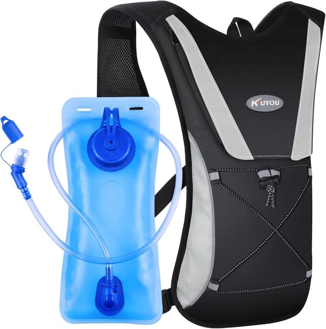 Detalle de KUYOU Running Hydration Vest (2L Hydration Bladder) Lightweight Insulated Water Backpack for Running, Hiking, Cycling