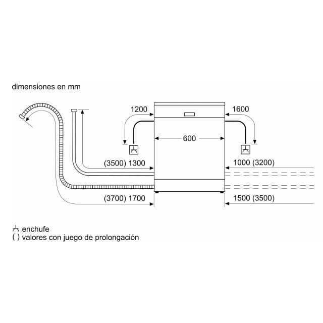 Detalle 2 de Balay 3VS506BP lavavajillas de 60 cm para 12 servicios con Pausa+carga (reacondicionado Grado C)