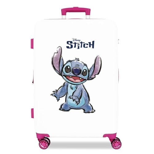 Detalle de Disney Adorable Stitch Maleta 56L Blanco