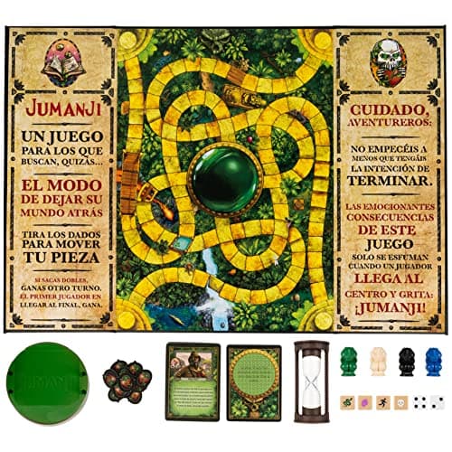 Detalle de Spin Master Games Jumanji (en español) juego de mesa familiar para 2-4 jugadores