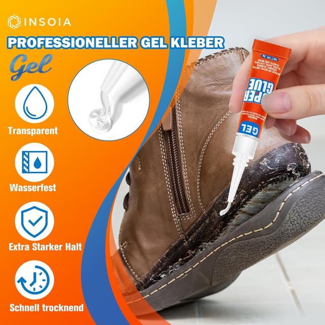 Detalle 2 de Sekundenkleber Gel „extra stark“ – wasserfest, transparent, 24er-Pack (3 g) für schnelle Sofortreparaturen