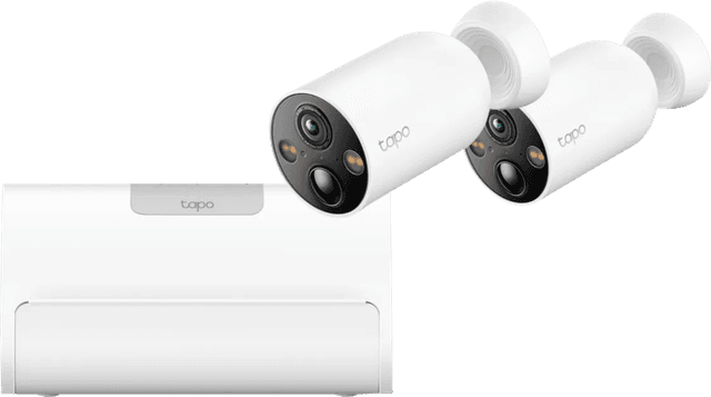 Detalle de TP-Link Tapo C460 Doppelpack + H500 Smart HomeBase – 4K-Außenüberwachung mit Hub für bis zu 16 Kameras