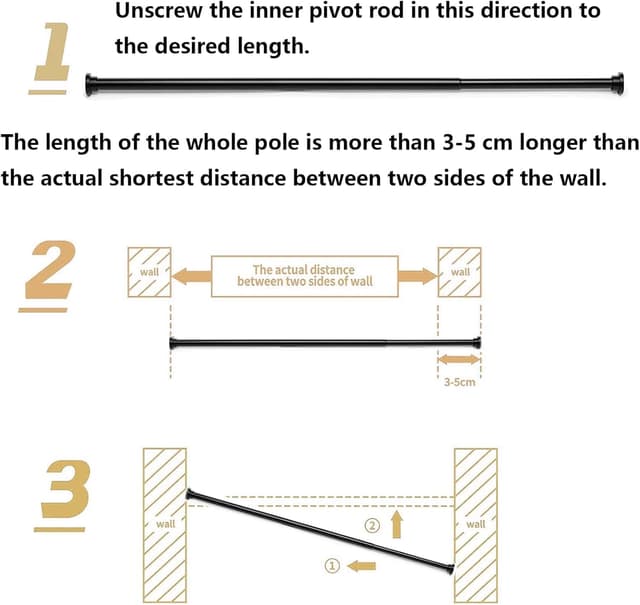 Thumbnail 5 de Tringle à Rideau de Douche réglable 190-360 cm