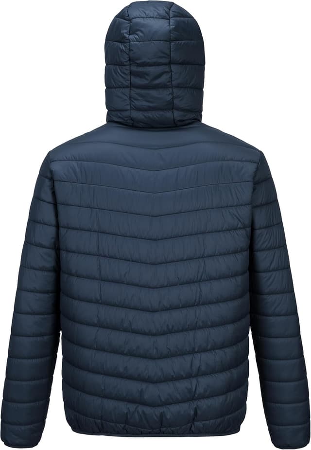 Detalle 2 de Outdoor Ventures Herren Steppjacke wasserdichte Pufferjacke mit Kapuze, packbar und leicht