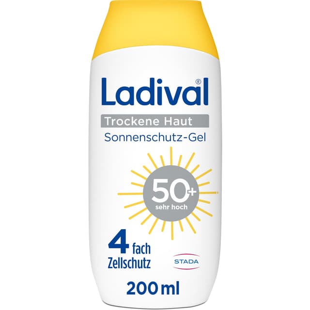Detalle de Ladival Sonnenschutz-Gel für trockene Haut LSF 50+ (200 ml Creme) – zuverlässiger UV-Schutz für die trockene Haut