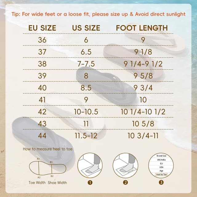 Thumbnail 6 de KIDMI Arch Support Flip Flops for Women with Built-In Orthotic Support