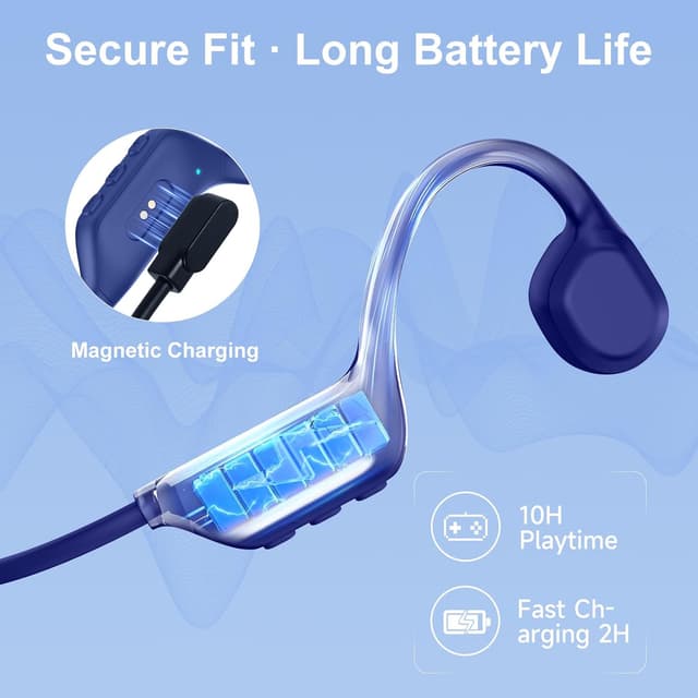 Thumbnail 6 de IFECCO Knochenschall-Kopfhörer Bluetooth 6.0 (IP67) mit Mikrofon – Open-Ear für Sport & Alltag