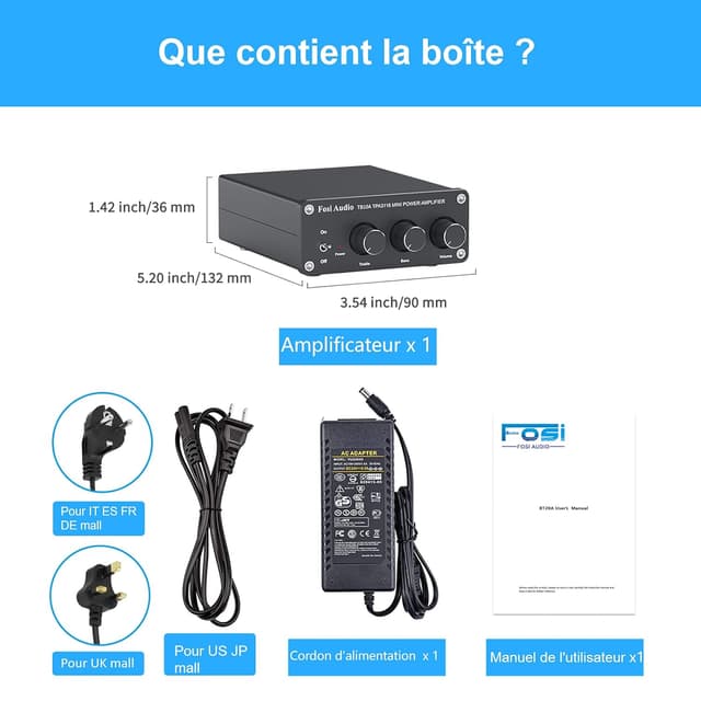 Thumbnail 5 de Fosi Audio TB10A ampli stéréo 100 W ⚙