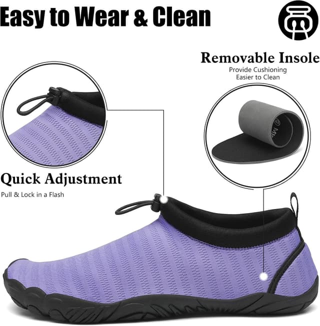 Detalle de Mishansha Homme Femme Chaussures de plage respirantes à séchage rapide (tailles 36 à 46)