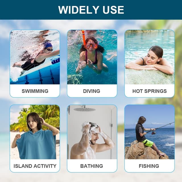 Thumbnail 6 de flintronic Changement Peignoir de Bain Changing Towel à capuche (110 x 80 cm) en microfibre