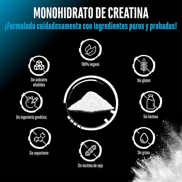 Detalle 2 de Creatina Monohidrato 1000 g 293 porciones