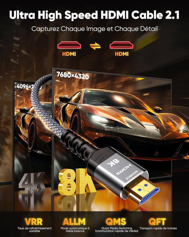 Thumbnail 5 de Câble HDMI Snowkids 8K 30 m ⚡