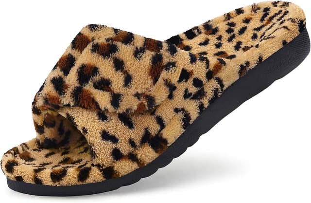 Detalle de Litfun Women’s Orthopedic Slippers with Arch Support (Adjustable Open Toe) for Plantar Fasciitis