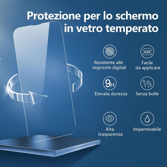 Thumbnail 3 de NEW'C Vetro temperato per iPhone 13/14 6,1" 0,33mm