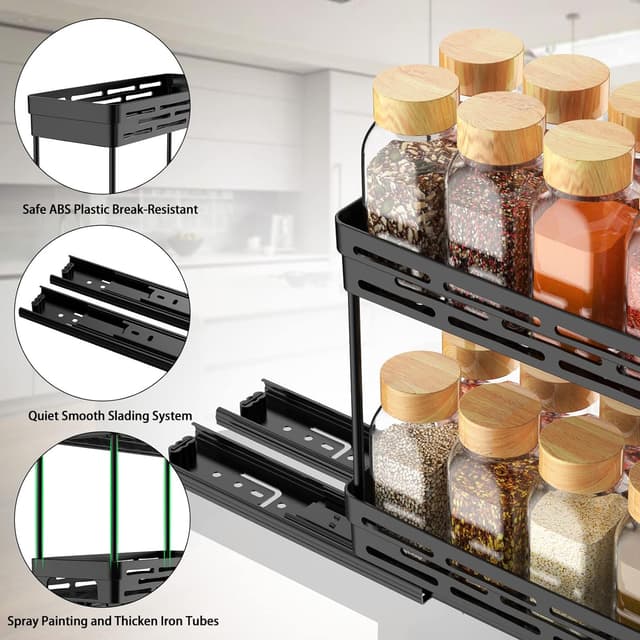 Thumbnail 6 de Pull Out Spice Rack Organizer 2-Tier 3-Pack 12