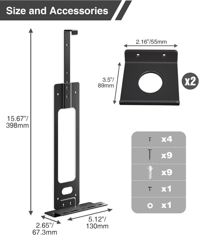 Thumbnail 6 de Upgraded Adjustable Console Holder Wall Mount for PS5 (Black) – PS5 Slim/Pro & Digital Disc Editions