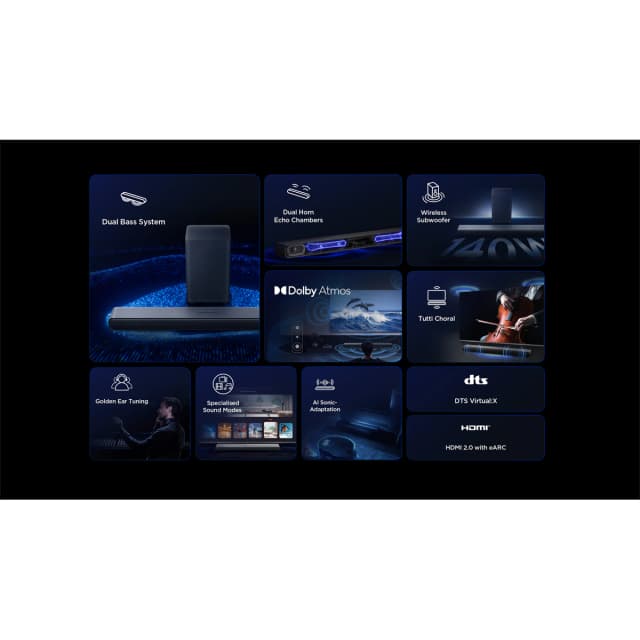 Detalle 2 de TCL S55HE barra de sonido 2.1 canales 220 W