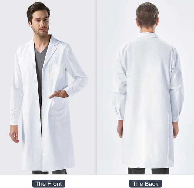 Thumbnail 3 de AUYAO Weißer Laborkittel Damen Herren 🥼