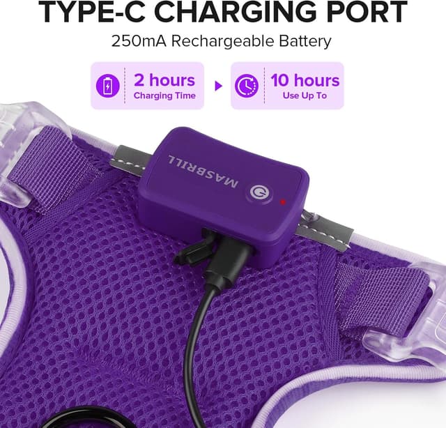 Thumbnail 2 de Purple XS LED Dog Harness