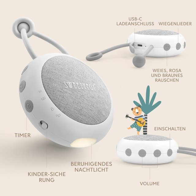 Detalle 2 de Sweety Fox White Noise Machine Baby Einschlafhilfe
