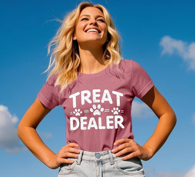 Detalle 2 de Treat Dealer Mama T Shirt, dog paws