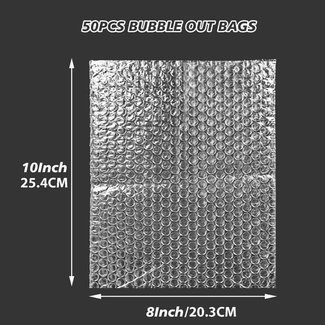 Detalle de 50Pcs Bubble Bag Bubble Pouches (20cm x 25cm) – Double Wall Cushioning for Shipping & Storage