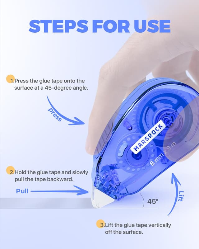 Thumbnail 6 de Marsrock Glue tape roller 6-pack double-sided craft tape rollers (8mm x 9m)