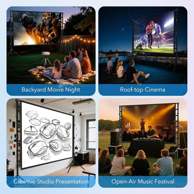 Thumbnail 4 de LEORFI 200 Zoll Beamer Leinwand 📽