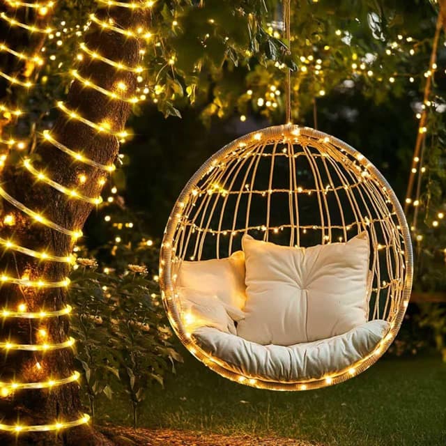 Thumbnail 6 de RJEDL Catena luminosa esterno solare 53m con 500 LED e telecomando 8 modalità, IP65