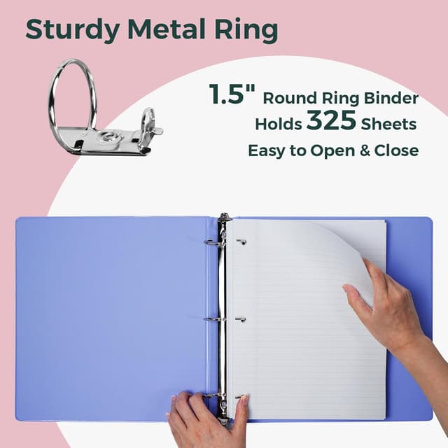 Detalle de POPRUN 3 Ring Binder 1.5" — 325-sheet organizer
