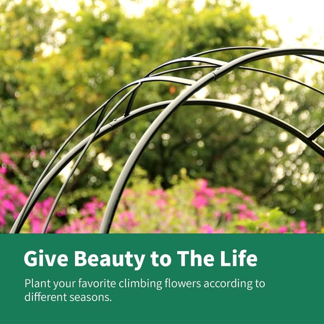 Thumbnail 4 de SCENDOR Rose Arch Arbour 87" Iron Garden Arch