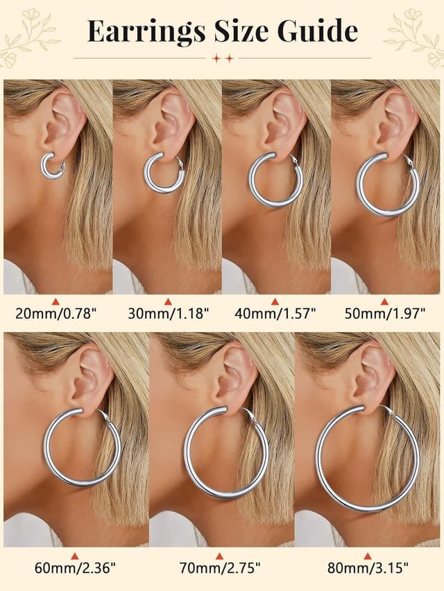 Detalle 2 de Hoop Earrings Stainless Steel 40mm