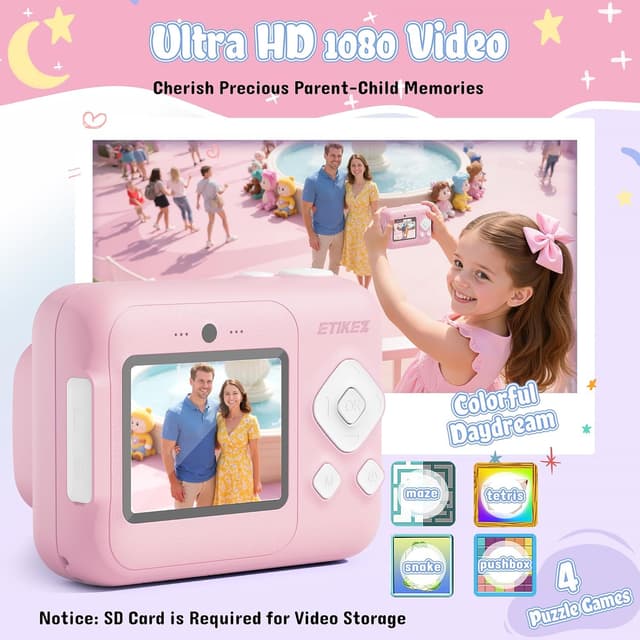Detalle de Kids instant print camera 1080P