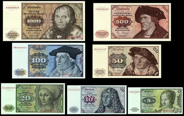 Thumbnail 1 de JDS Collection Reproduktionen Deutsche Mark 8 Scheine 1991