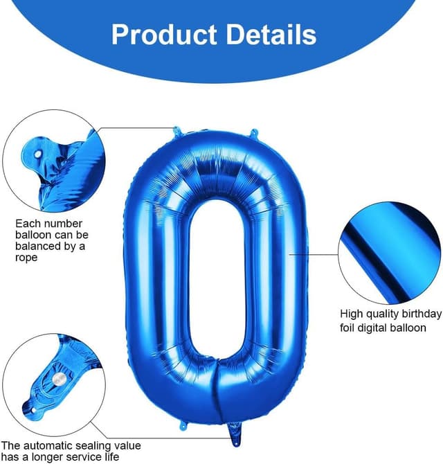 Thumbnail 2 de OFFCUP Geburtstag Zahlen Folienballon 40" 📦🎈