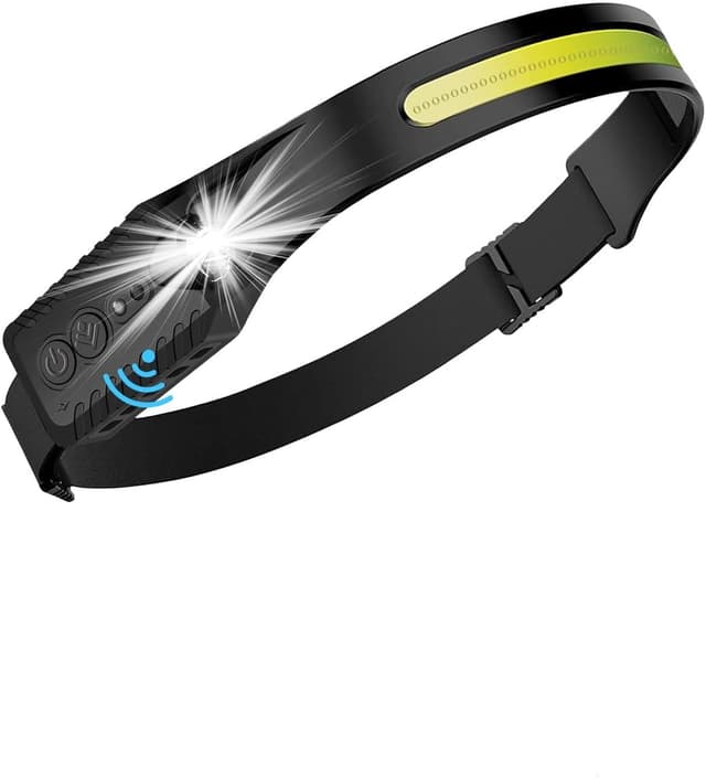 Detalle de Coyonce Lumi Light LED Headband Ultra Bright Motion Sensor Head Torch (7 lighting modes, IPX4)