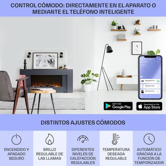 Thumbnail 6 de Klarstein Chimenea eléctrica con llama LED 2000W