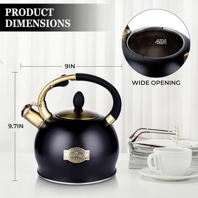 Thumbnail 5 de SUSTEAS Whistling Tea Kettle, 2.64 qt