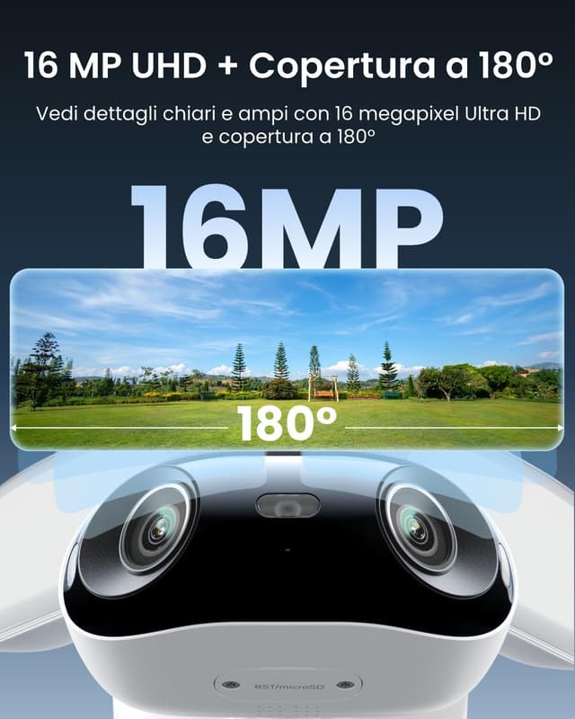 Detalle 2 de Reolink Elite Pro Floodlight Telecamera 16MP esterno 180°